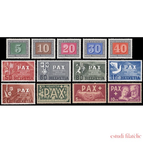 Suiza Switzerland 405/17 1945 Serie de la paz MH