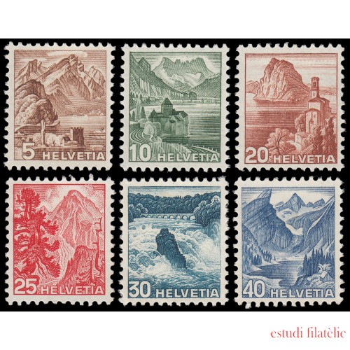 Suiza Switzerland 461/66 1948 Paisajes MH