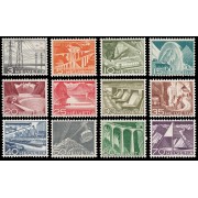 Suiza Switzerland 481/92 1949 Paisajes y técnicas MNH