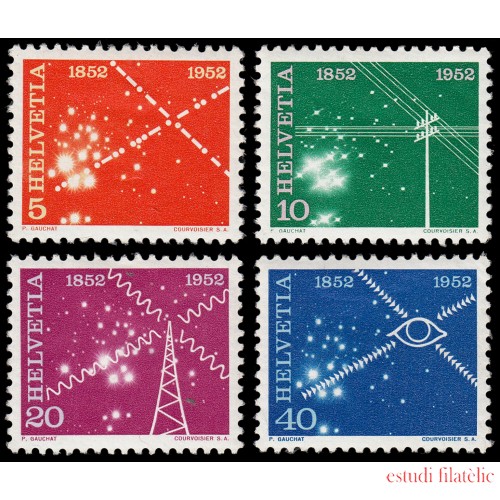 Suiza Switzerland 517/20 1952 Centenario del Servicio de telecomunicaciones MH 