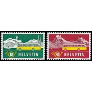 Suiza Switzerland 537/38 1953 Correos en los Alpes MNH