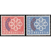 Suiza Switzerland 632/33 1959 Europa Conferencia PTT MH