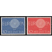 Suiza Switzerland 666/67 1960 Europa MNH