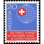 Suiza Switzerland 774 1966 50 aniv. de la Organización de Suizos en el extranjero MNH