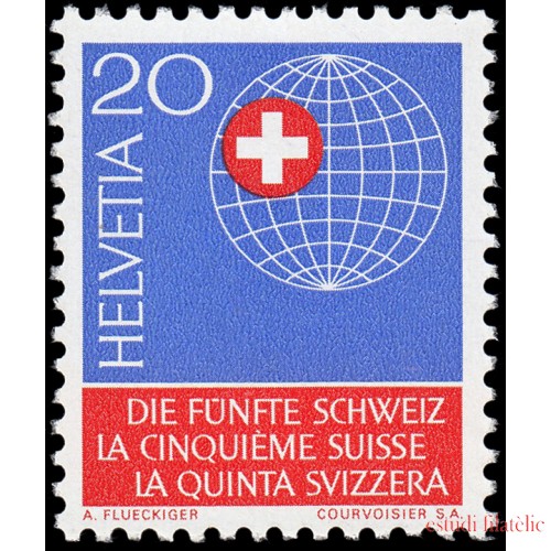 Suiza Switzerland 774 1966 50 aniv. de la Organización de Suizos en el extranjero MNH