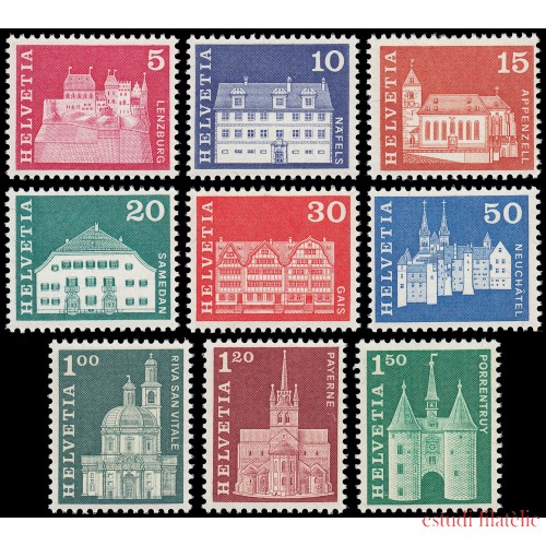 Suiza Switzerland 815/23 1968 Edificios MNH