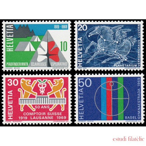 Suiza Switzerland 828/31 1969 Sellos de propaganda MNH