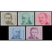 Suiza Switzerland 886/90 1971 Médicos y hombres de ciencia célebres MNH