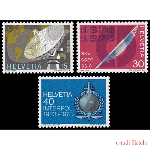 Suiza Switzerland 921/23 1973 Sellos de propaganda MNH