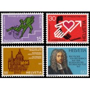 Suiza Switzerland 987/90 1975 Sellos de propaganda MNH