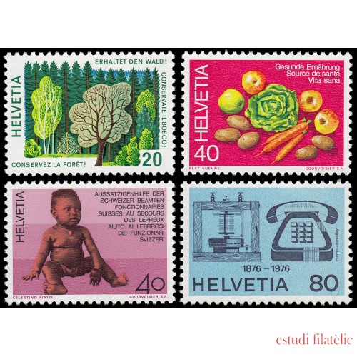 Suiza Switzerland 999/02 1976 Sellos conmemorativos MNH