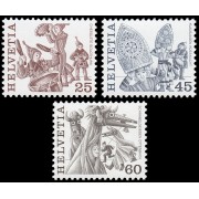 Suiza Switzerland 1209/11 1984 Costumbres populares MNH