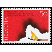 Suiza Switzerland 1212 1984 Prevención de incendios MNH