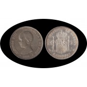 España 5 Pesetas Plata Duro 1889 *89 MP M Alfonso XIII