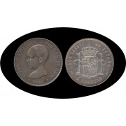 España 5 Pesetas Plata Duro 1888 *88 MP M Alfonso XIII