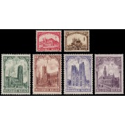 Bélgica 267/72 1928 Por los tuberculosos Monumentos MNH