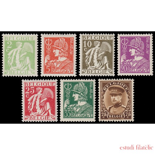 Bélgica 335/41 1932 Agricultura Comercio Alberto I MNH