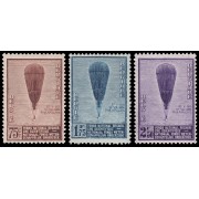 Bélgica 353/55 1932 El globo de August Piccard MNH