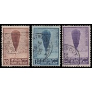 Bélgica 353/55 1932 El globo de August Piccard Usados