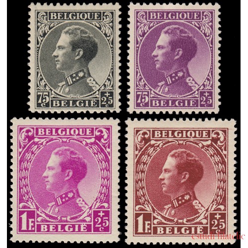 Bélgica 390/93 1934 En pro de los minusválidos de guerra Efigie de Leopoldo III MNH