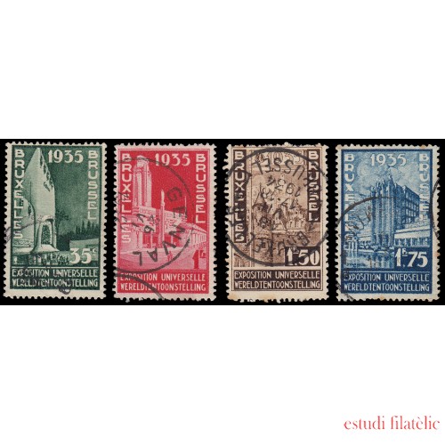 Bélgica 386/89 1934 Exposición Universal de 1935 Usados