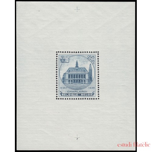 Bélgica HB 6 1936 Exposición Filatélica de Charleroi MNH