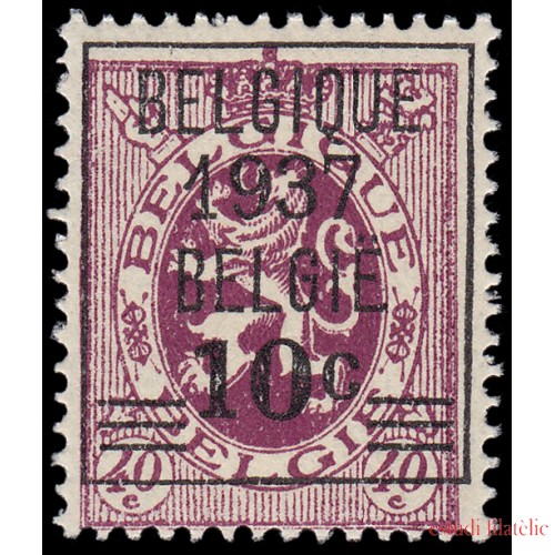 Bélgica 455 1937 Sello de 1929-32 con sobrecarga MNH