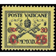 Vaticano 39 1931 Conciliación Escudo Papal con sobrecarga MH