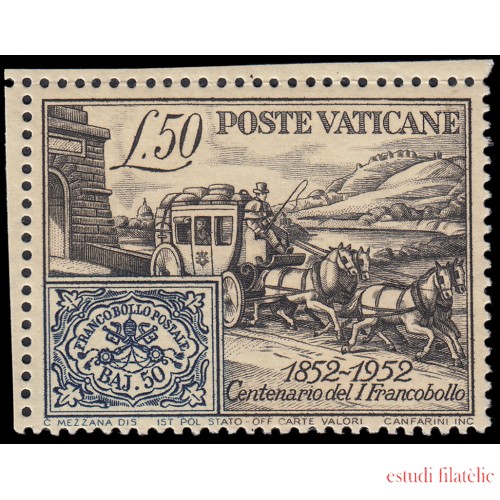 Vaticano 173 1952 Cent del sello en el Vaticano MNH