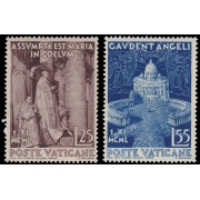 Vaticano 161/62 1951  Pio XII y basílica MNH