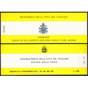 Vaticano 715 C 1981 Serie Viajes de Juan Pablo II Carnet 32 sellos