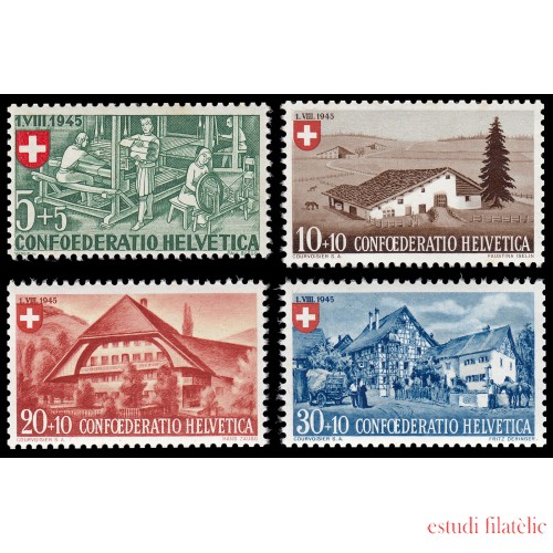 Suiza Switzerland 419/22 1945 Fiesta Nacional MNH