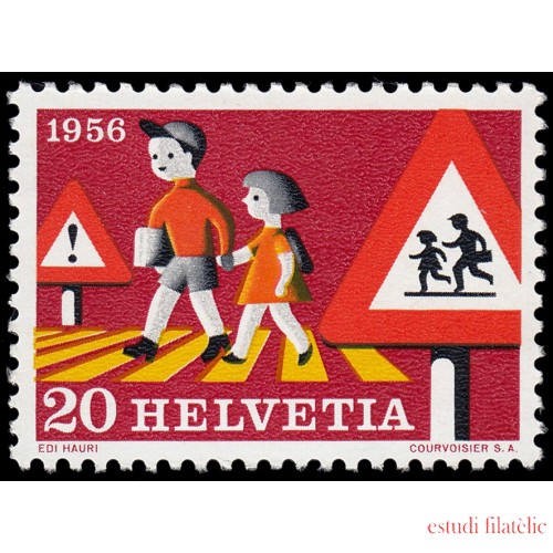 Suiza Switzerland 574 1956 Seguridad viaria MNH