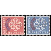 Suiza Switzerland 632/33 1959 Europa Conferencia PTT MNH