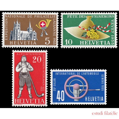 Suiza Switzerland 558/61 1955 Serie de propaganda MNH