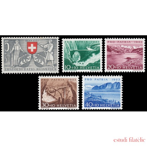 Suiza Switzerland 531/35 1953 Pro patria MNH