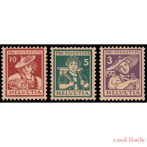 Suiza Switzerland 151/53 1916 Pro Juventud MNH