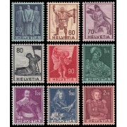 Suiza Switzerland 358/66  1941 Serie histórica MNH