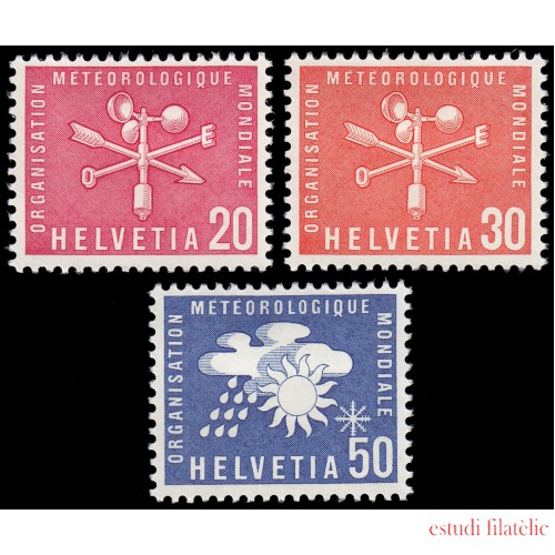 Suiza Switzerland Servicios 414/16 1960 Organización Meteorológica Mundial MH