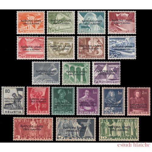 Suiza Switzerland Servicios 296/15 1950 ONU/UNO Oficina Europea de las Naciones Unidas MH 