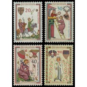 Liechtenstein 373/76 1962 Cantantes medievales MNH