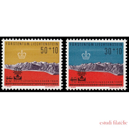 Liechtenstein 331/32 1958 Exposición internacional de Bruselas MNH