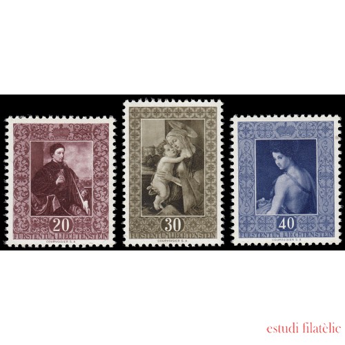 Liechtenstein 268/70 1952 Pinturas de la Pinacoteca del Príncipe, Vaduz (III) MNH