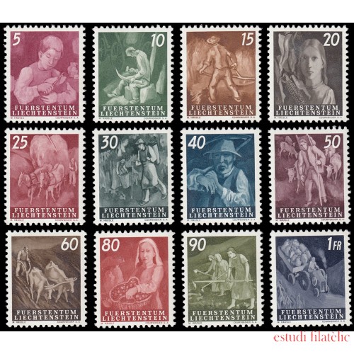 Liechtenstein 251/62 1951 Trabajos agrícolas MNH