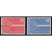 Suiza Switzerland  595/96 1957 Europa Usados