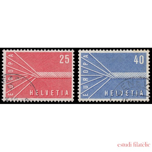 Suiza Switzerland  595/96 1957 Europa Usados