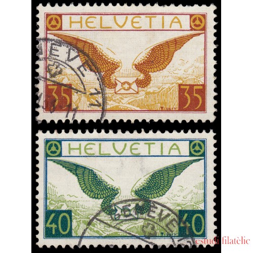 Suiza Switzerland A-13/15 1929/37 Carta con alas Usados