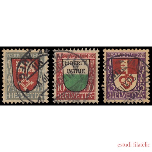 Suiza Switzerland 173/75 1919 Pro Juventud Usados