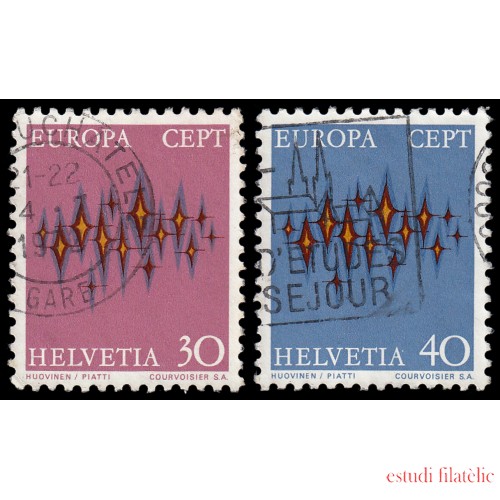 Suiza Switzerland  899/00 1972 Europa C.E.P.T. Estrellas Usados