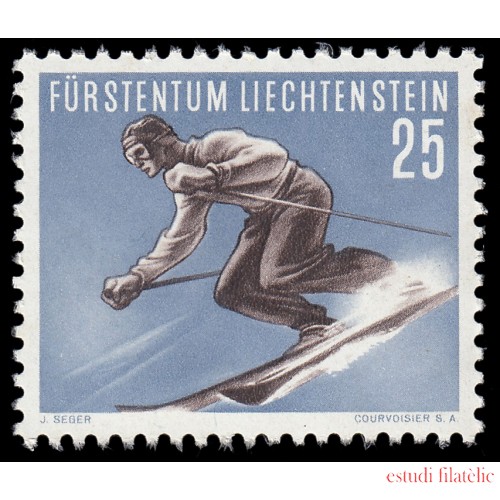 Liechtenstein 298 1955 25 r Serie deportiva MNH